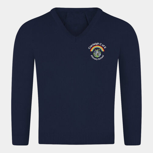 Knitted V-Neck Jumper Thumbnail